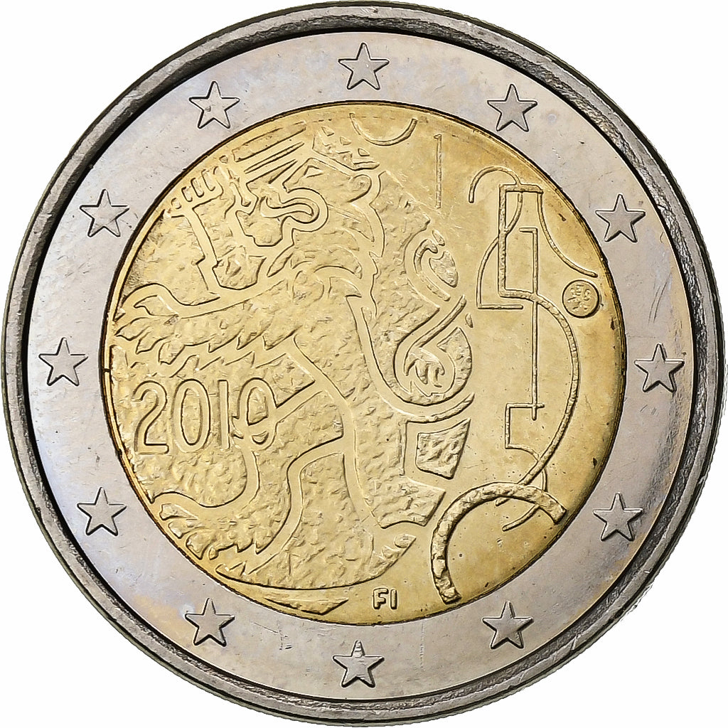 Fínsko,
2 eurá,
Rahapaja – Markos