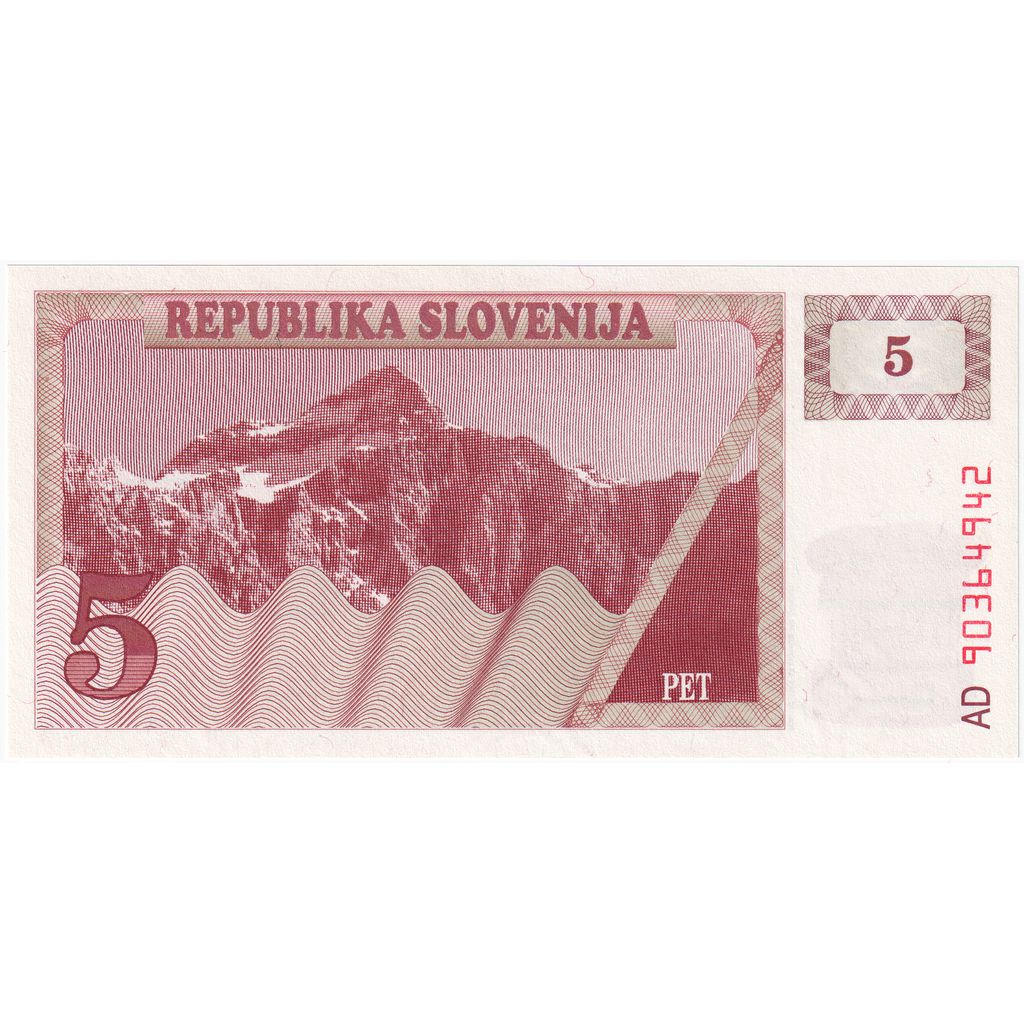 Slovinsko,
5 (Tolarjew),
UNC(65-70)