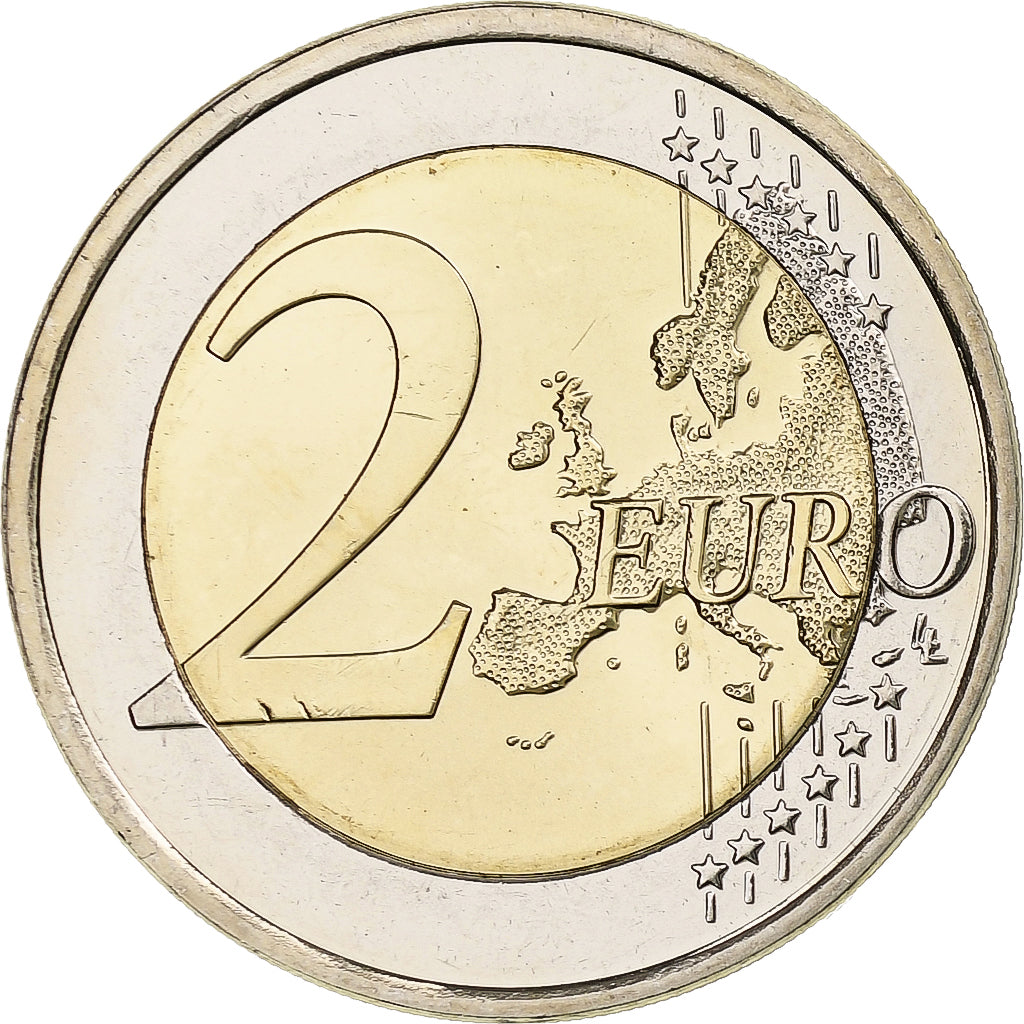 Fínsko,
2 eurá,
30 rokov pred Drapeau de l'UE