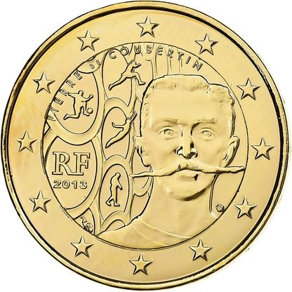 Francúzsko, 
  
  2 eurá, 
  
  Fantasieprägung .Dorée