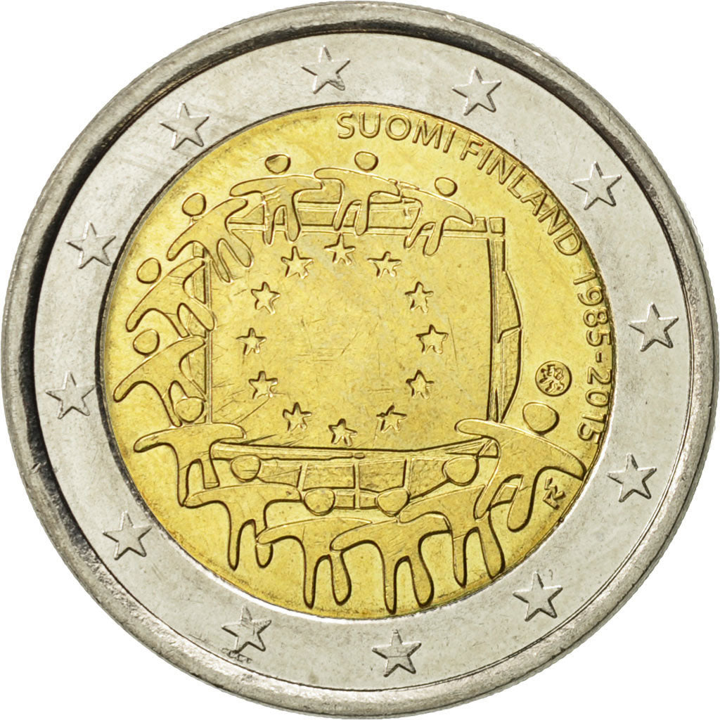 Fínsko, 
  
  2 eurá, 
  
  Europäischer Vorhang